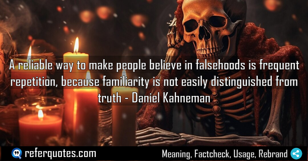 A reliable way to make people believe in Meaning Factcheck Usage