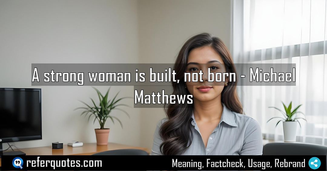 A strong woman is built not born Meaning Factcheck Usage