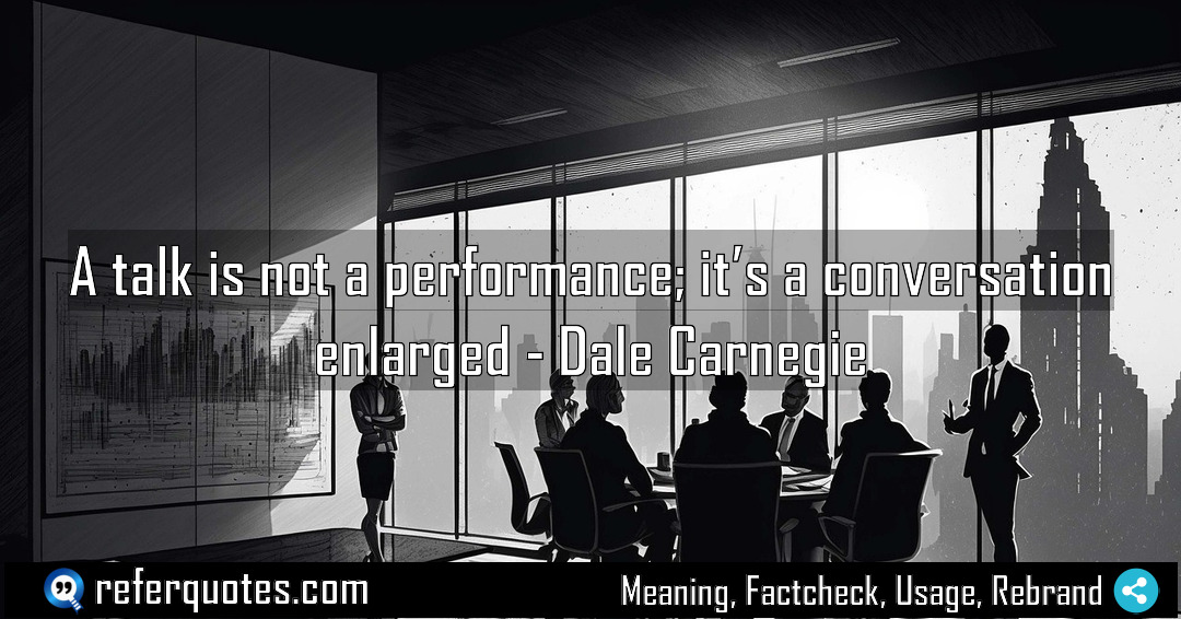 A talk is not a performance it s Meaning Factcheck Usage