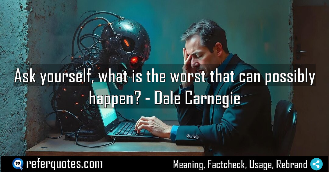 Ask yourself what is the worst that can Meaning Factcheck Usage