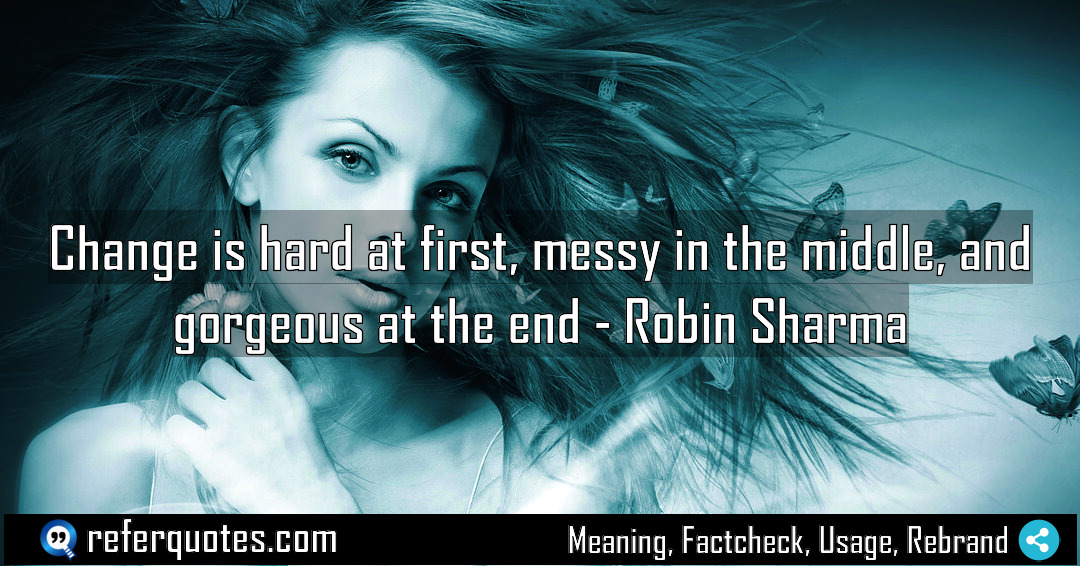 Change is hard at first messy in the Meaning Factcheck Usage