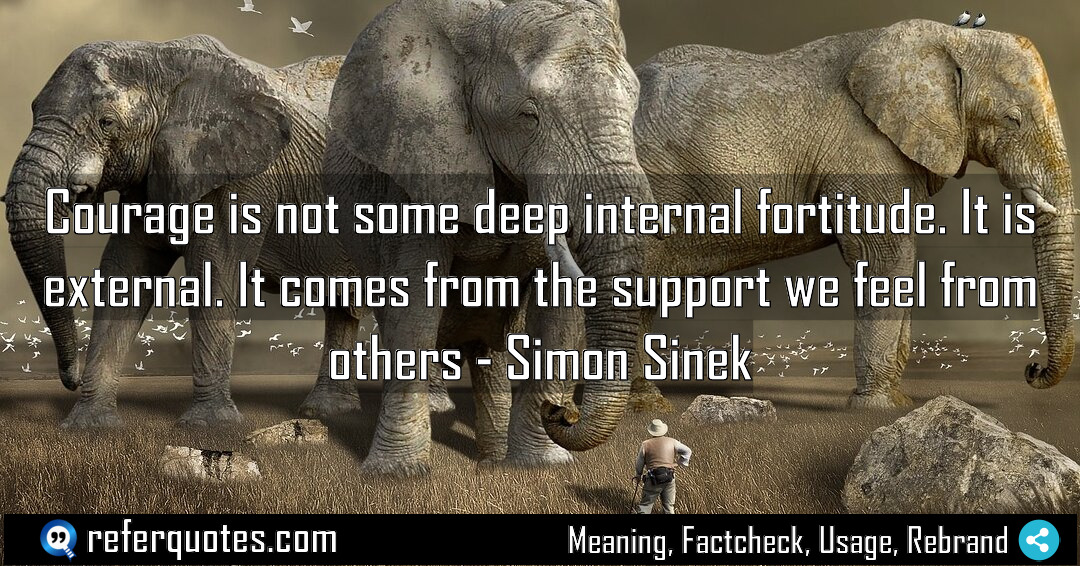 Courage is not some deep internal fortitude It Meaning Factcheck Usage