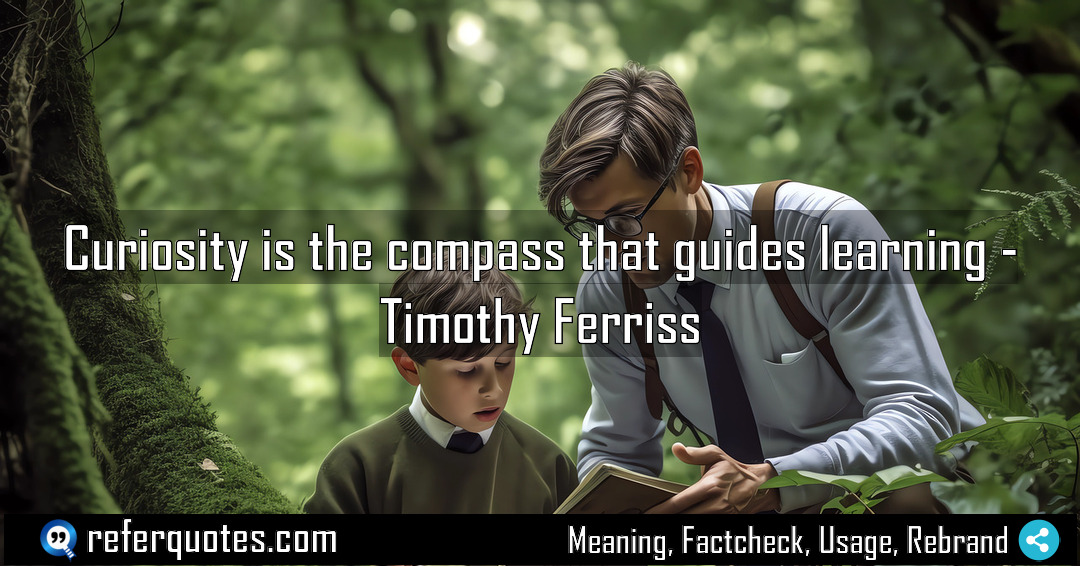 Curiosity is the compass that guides learning Meaning Factcheck Usage