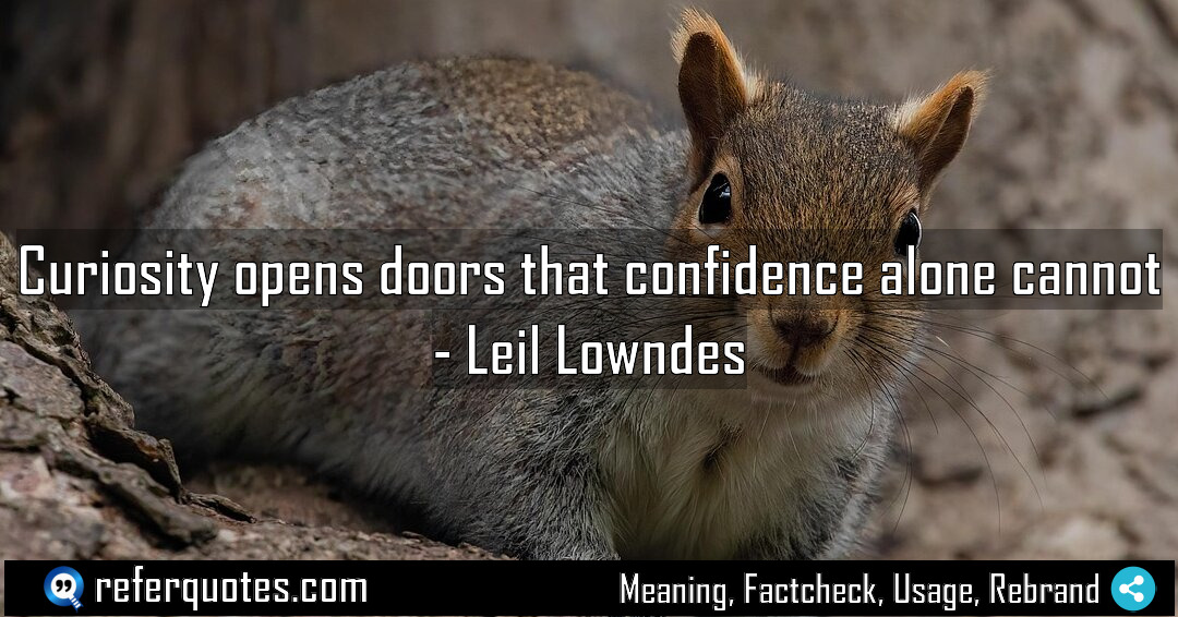 Curiosity opens doors that confidence alone cannot Meaning Factcheck Usage
