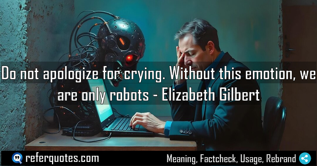Do not apologize for crying Without this emotion Meaning Factcheck Usage