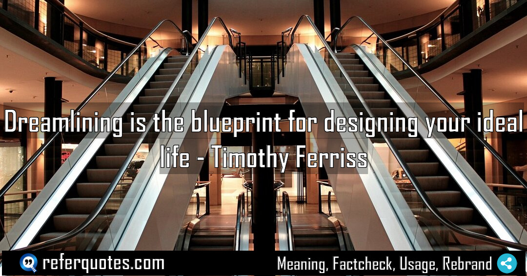 Dreamlining is the blueprint for designing your ideal Meaning Factcheck Usage