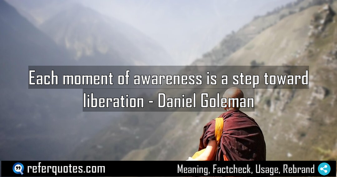 Each moment of awareness is a step toward Meaning Factcheck Usage