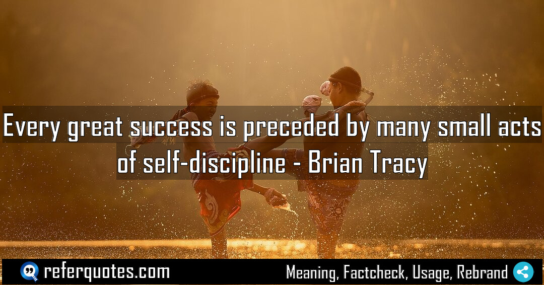 Every great success is preceded by many small Meaning Factcheck Usage