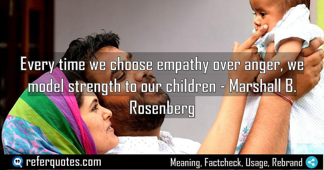 Every time we choose empathy over anger we Meaning Factcheck Usage