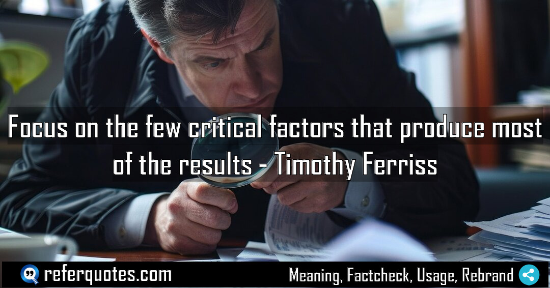 Focus on the few critical factors that produce Meaning Factcheck Usage