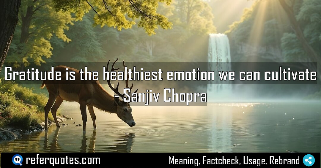 Gratitude is the healthiest emotion we can cultivate Meaning Factcheck Usage