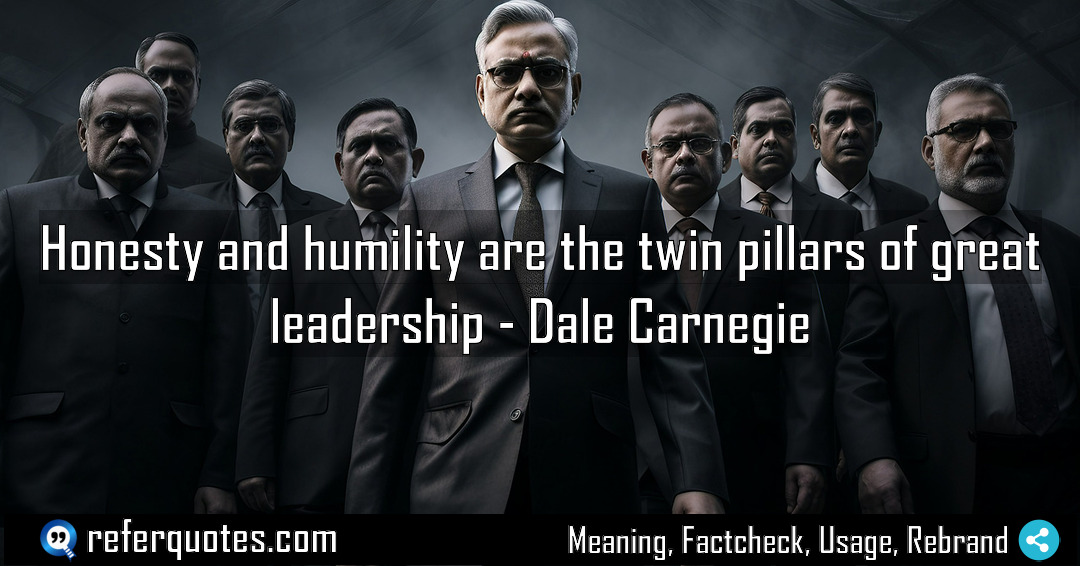 Honesty and humility are the twin pillars of Meaning Factcheck Usage