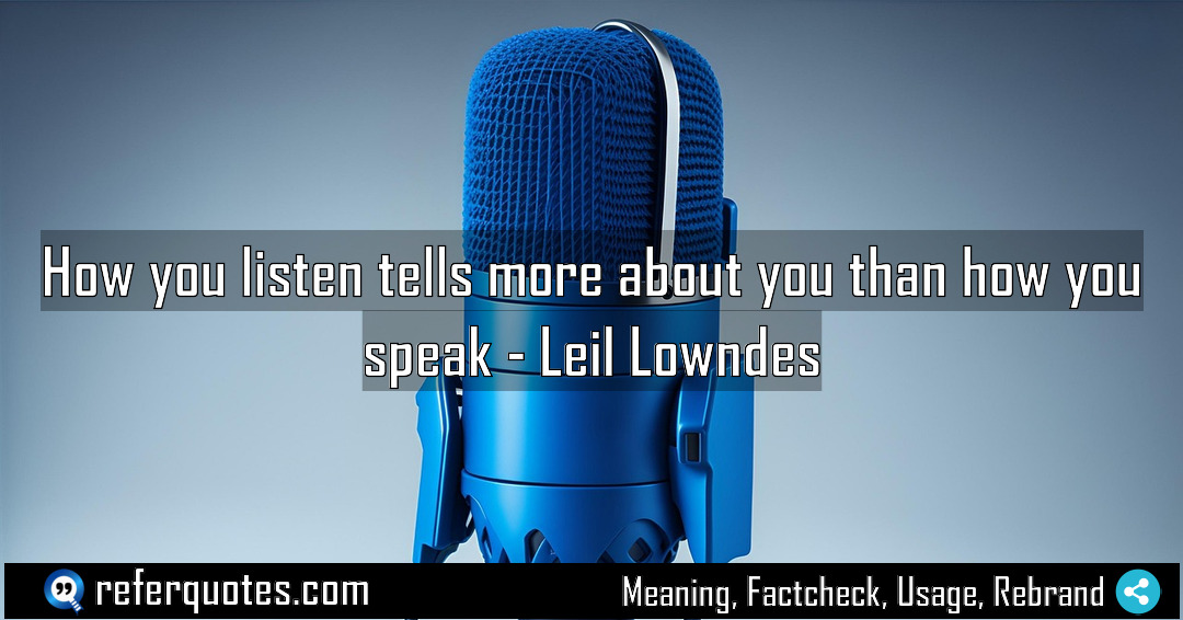 How you listen tells more about you than Meaning Factcheck Usage