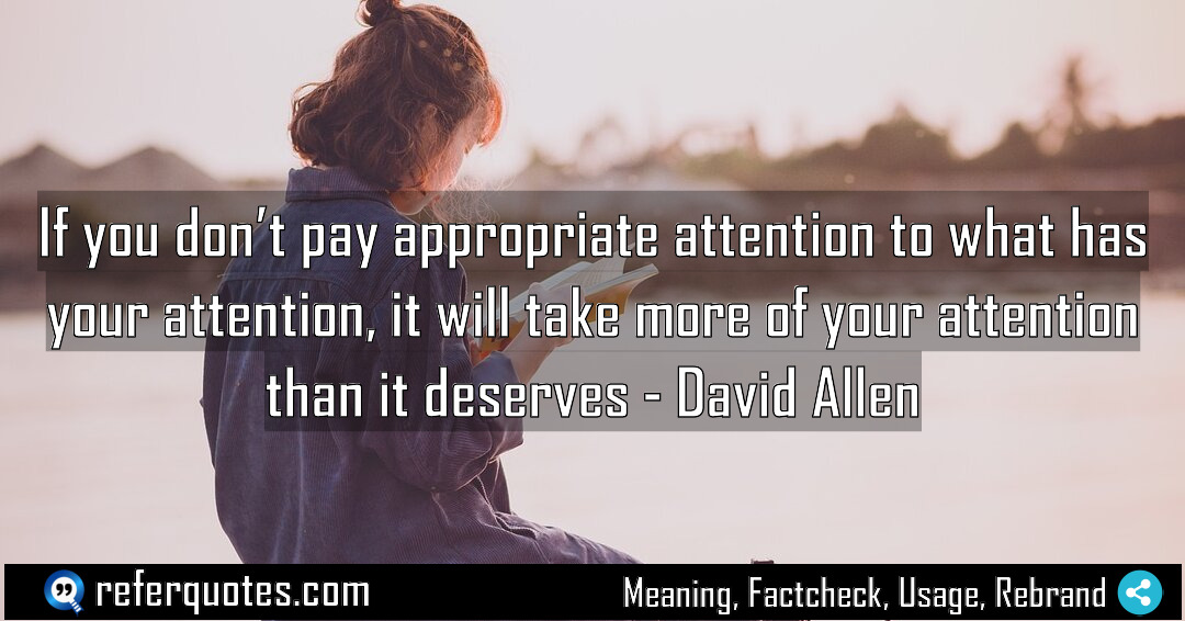 If you don t pay appropriate attention to Meaning Factcheck Usage