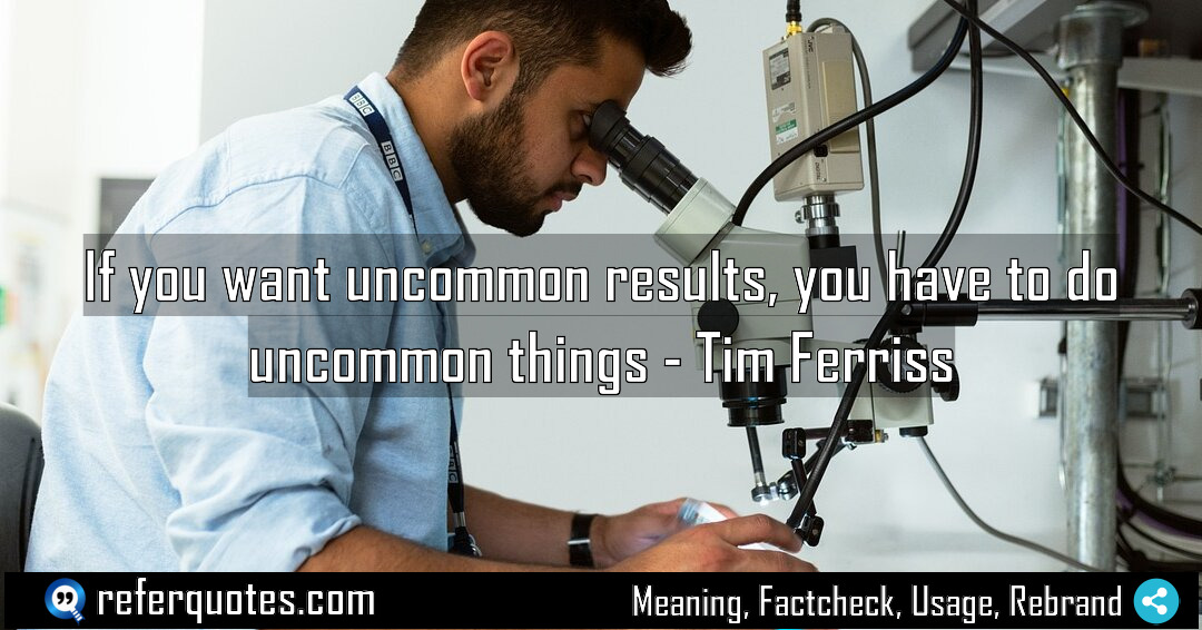 If you want uncommon results you have to Meaning Factcheck Usage