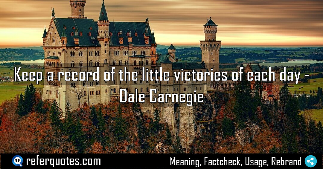 Keep a record of the little victories of Meaning Factcheck Usage