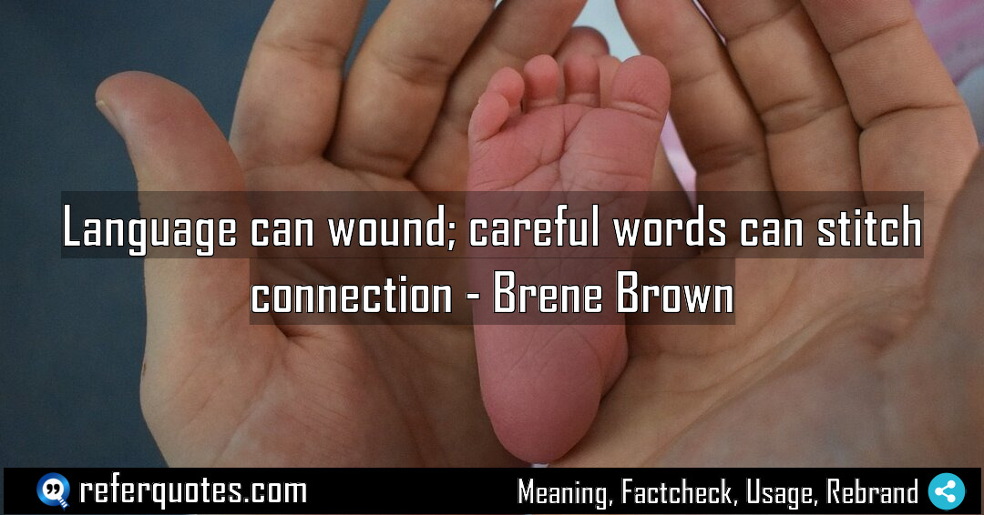 Language can wound careful words can stitch connection Meaning Factcheck Usage