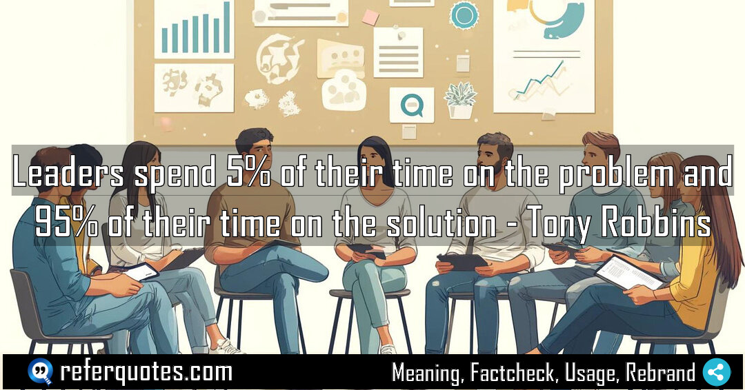 Leaders spend 5 of their time on the Meaning Factcheck Usage