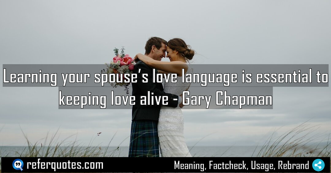 Learning your spouse s love language is essential Meaning Factcheck Usage