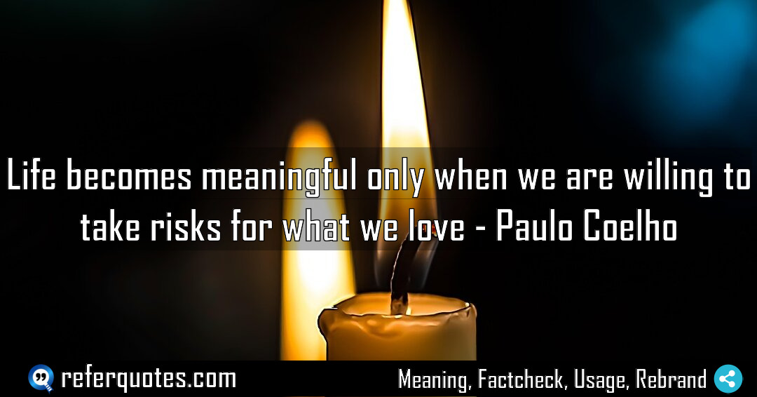 Life becomes meaningful only when we are willing Meaning Factcheck Usage
