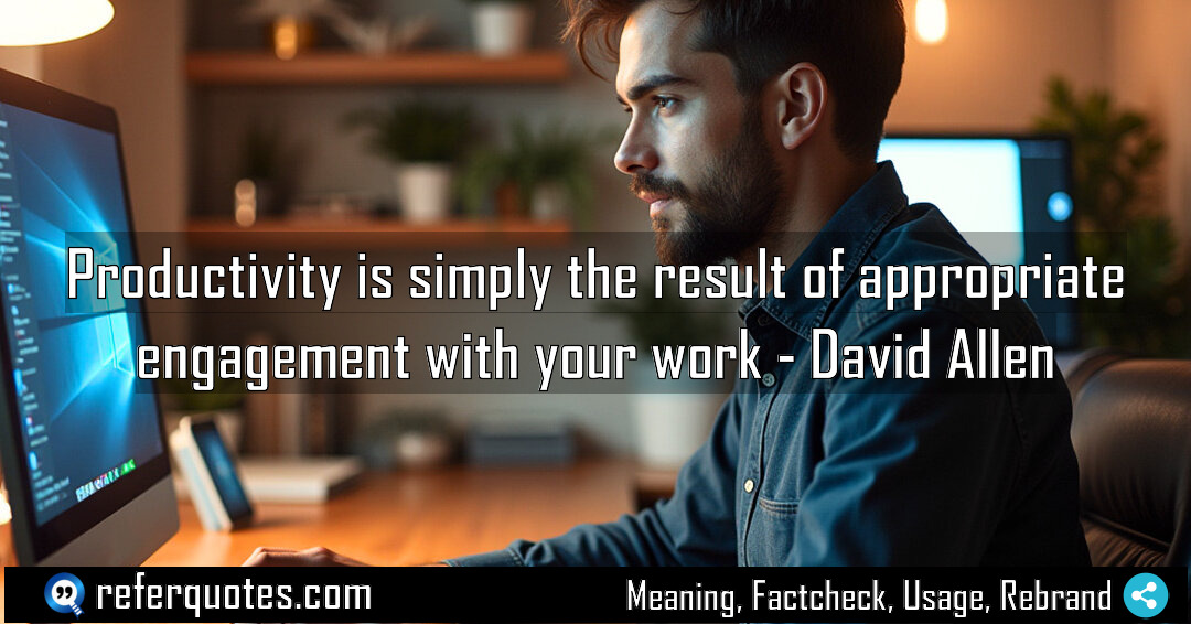 Productivity is simply the result of appropriate engagement Meaning Factcheck Usage