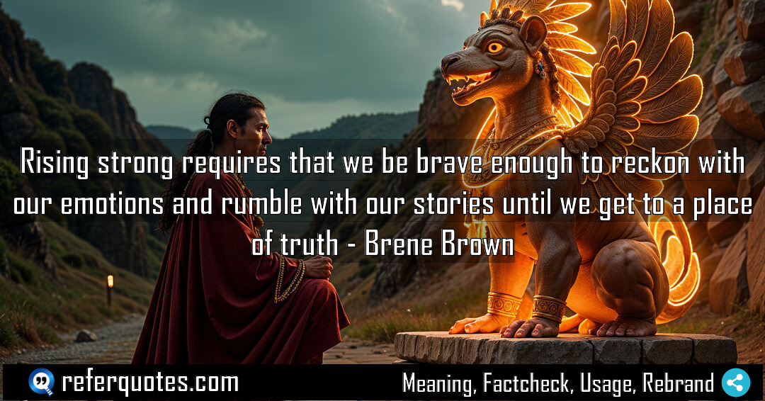 Rising strong requires that we be brave enough Meaning Factcheck Usage