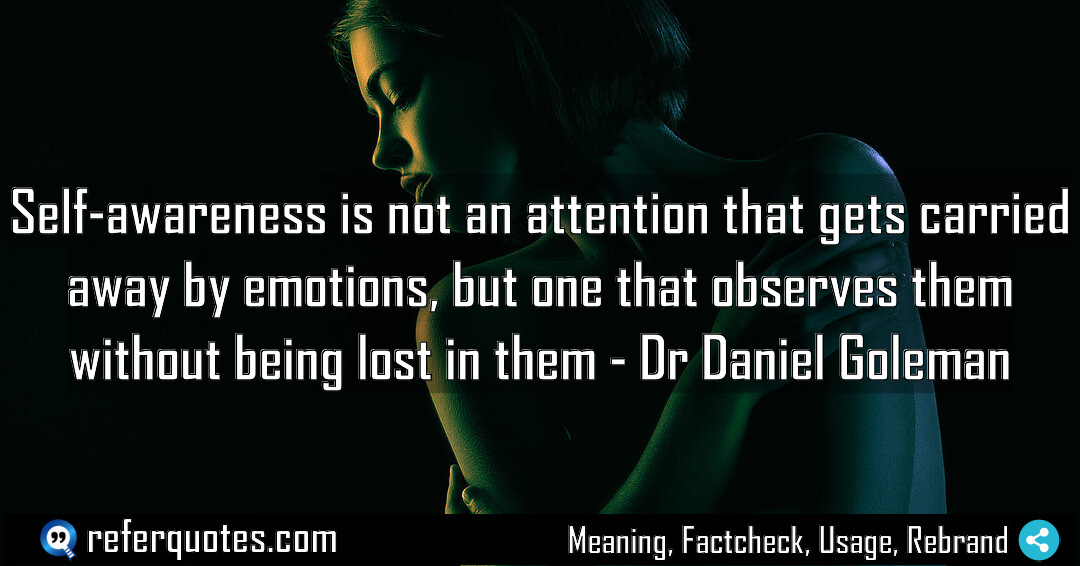 Self awareness is not an attention that gets Meaning Factcheck Usage