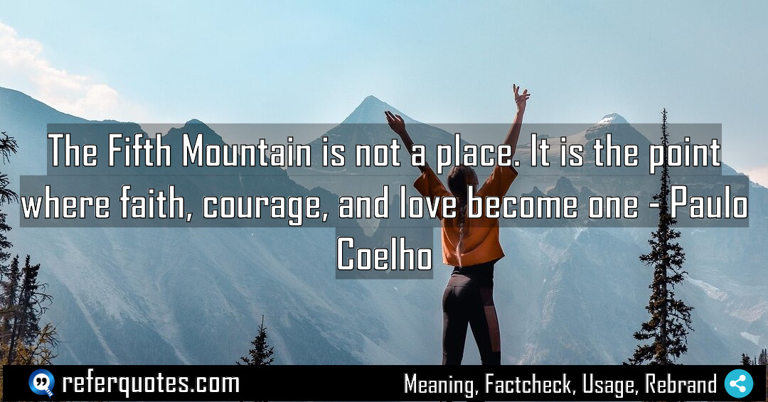 The Fifth Mountain is not a place It Meaning Factcheck Usage