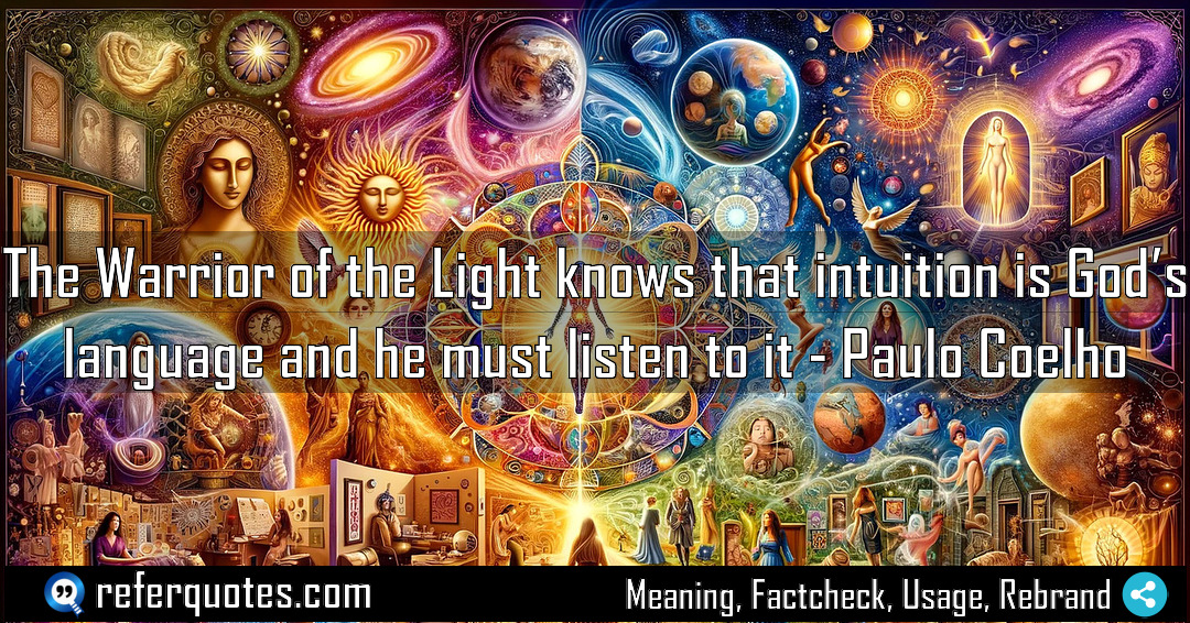The Warrior of the Light knows that intuition Meaning Factcheck Usage