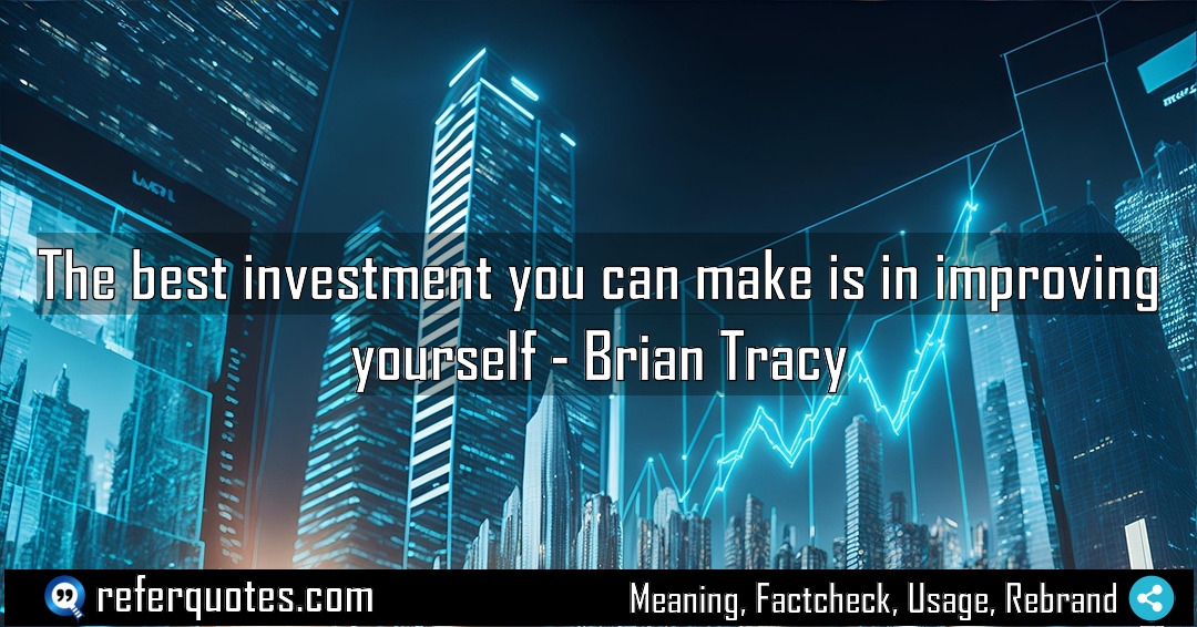 The best investment you can make is in Meaning Factcheck Usage