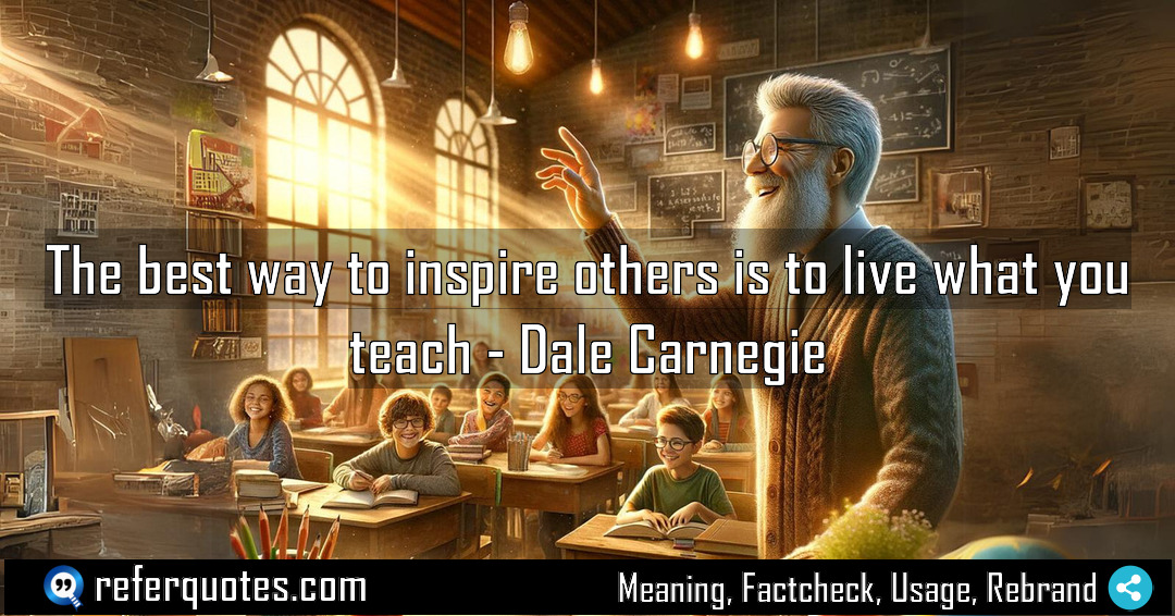 The best way to inspire others is to Meaning Factcheck Usage
