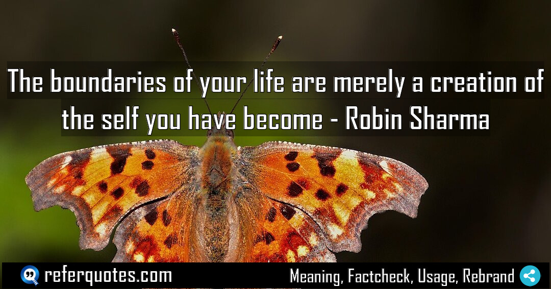The boundaries of your life are merely a Meaning Factcheck Usage