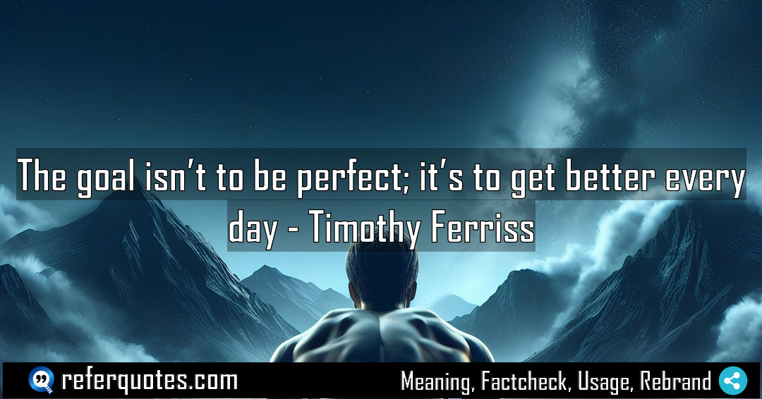 The goal isn t to be perfect it Meaning Factcheck Usage