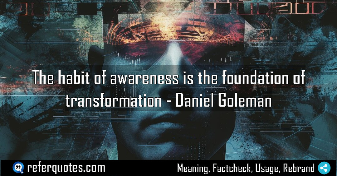 The habit of awareness is the foundation of Meaning Factcheck Usage