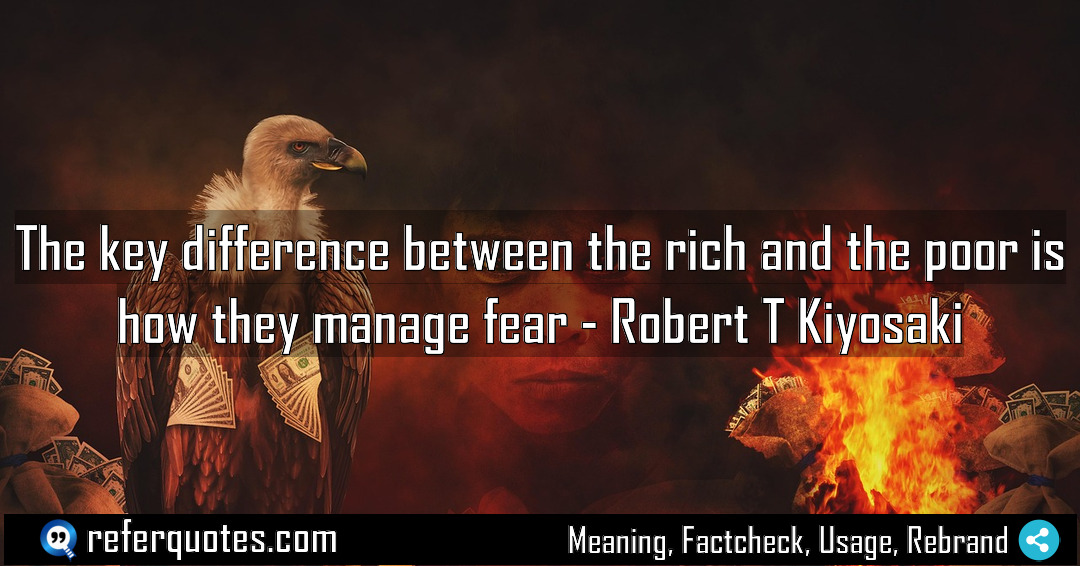 The key difference between the rich and the Poor Meaning Factcheck Usage