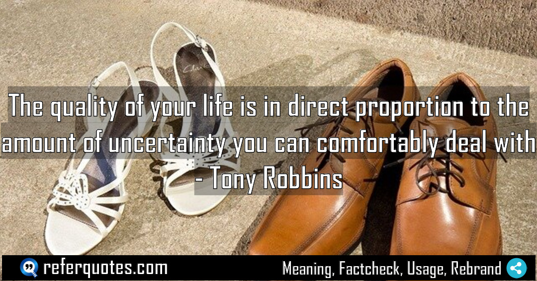 The quality of your life is in direct Meaning Factcheck Usage