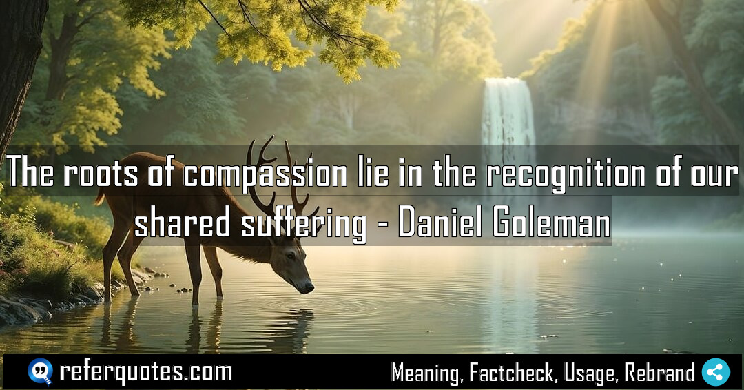 The roots of compassion lie in the recognition Meaning Factcheck Usage