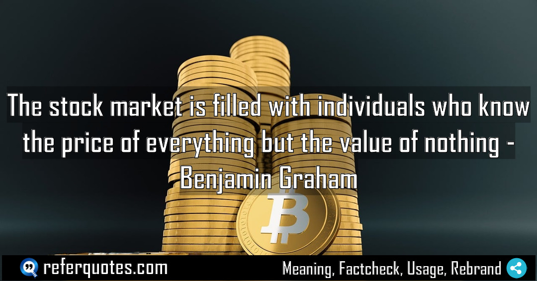 The stock market is filled with individuals who Meaning Factcheck Usage
