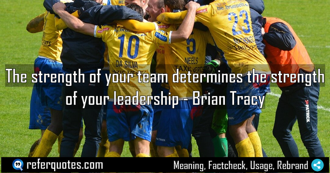 The strength of your team determines the strength Meaning Factcheck Usage