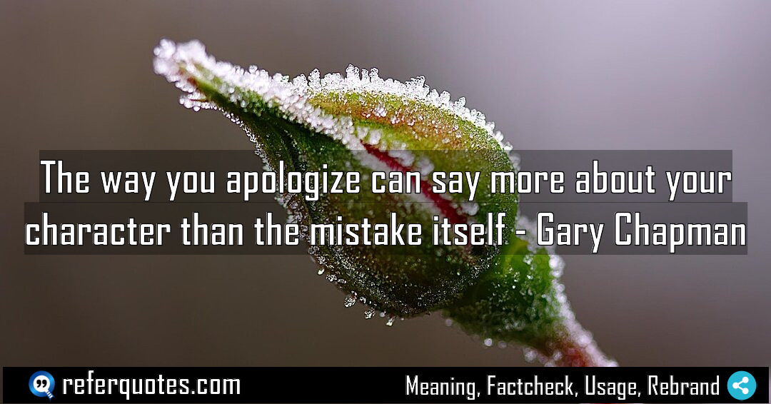 The way you apologize can say more about Meaning Factcheck Usage