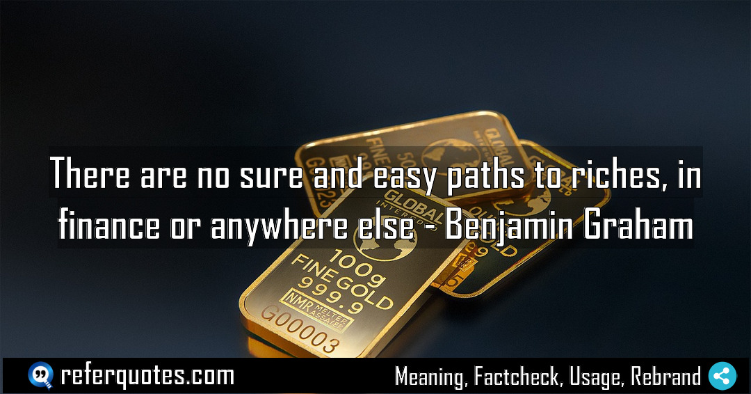 There are no sure and easy paths to Meaning Factcheck Usage