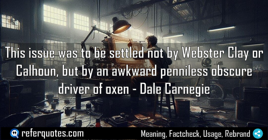 This issue was to be settled not by Meaning Factcheck Usage