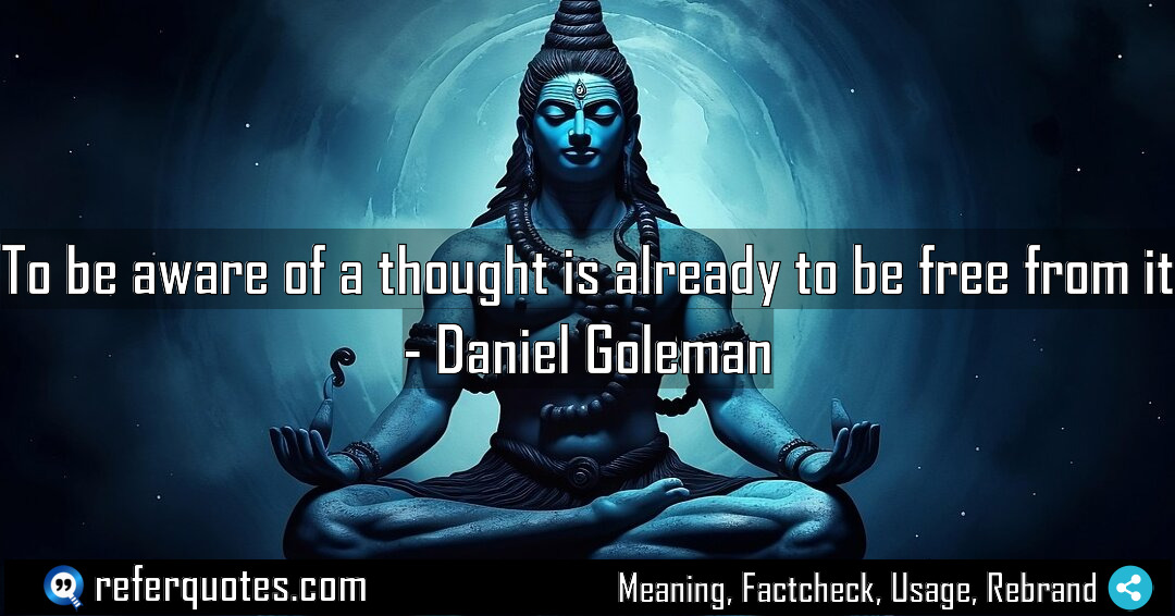 To be aware of a thought is already Meaning Factcheck Usage