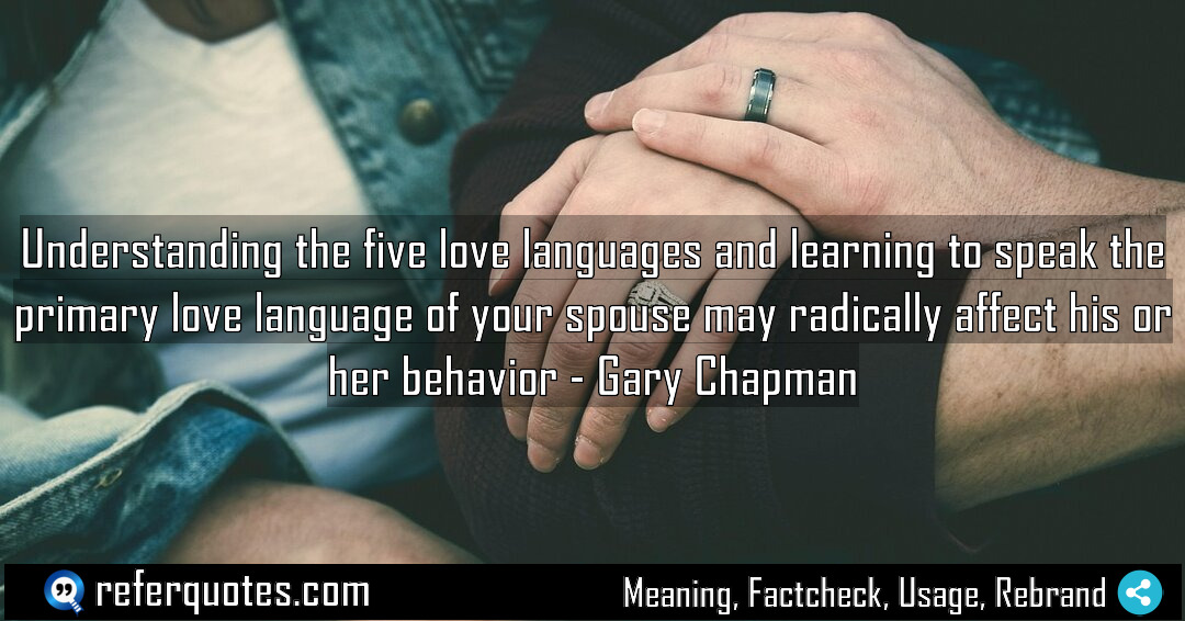 Understanding the five love languages and learning to Meaning Factcheck Usage