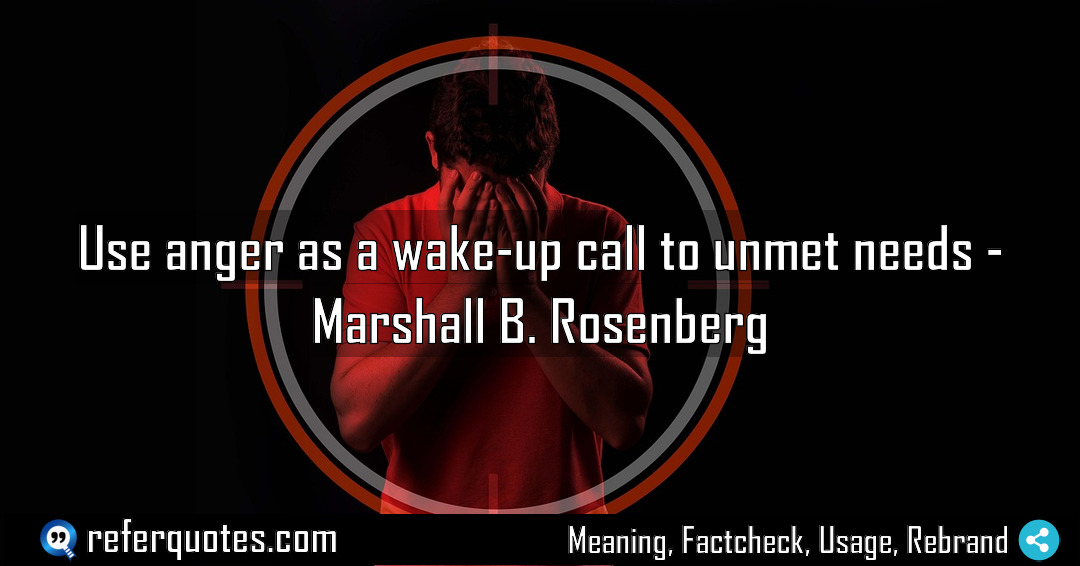 Use anger as a wake up call to Meaning Factcheck Usage