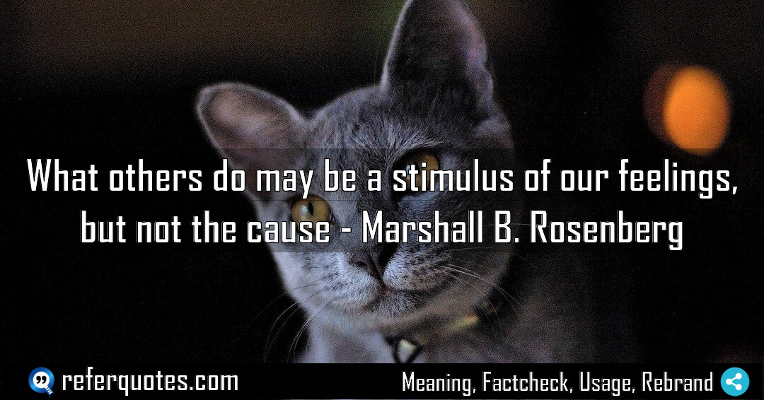 What others do may be a stimulus of Meaning Factcheck Usage