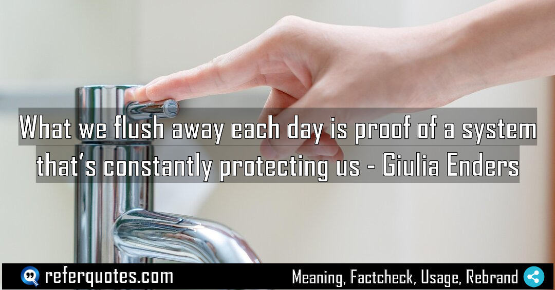 What we flush away each day is proof Meaning Factcheck Usage