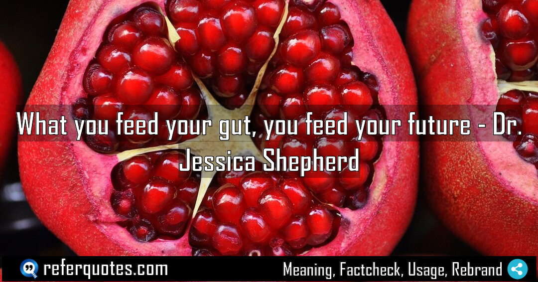 What you feed your gut you feed your Meaning Factcheck Usage