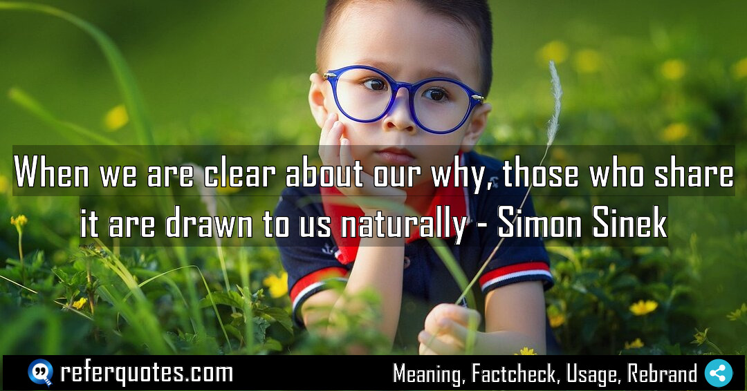 When we are clear about our why those Meaning Factcheck Usage