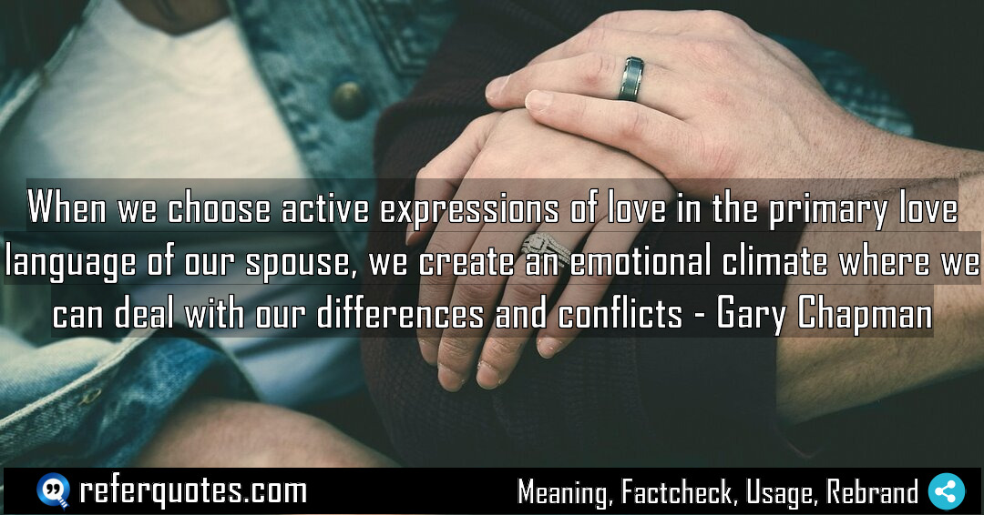 When we choose active expressions of love in Meaning Factcheck Usage
